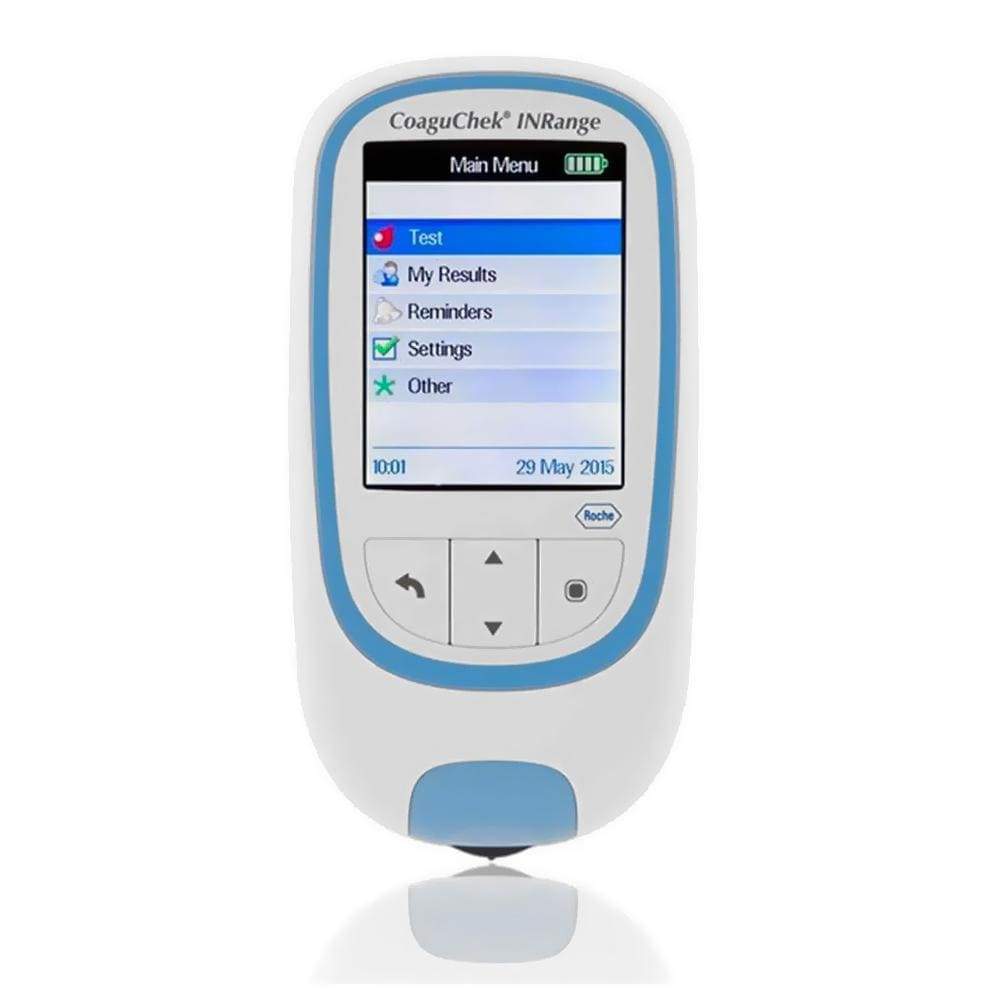 CoaguChek® INRange system (monitor blood)