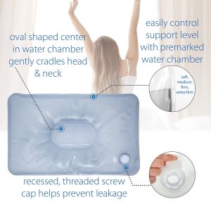 Water Pillow, Tri-Core Adjustable Cervical Support (FIB-297)